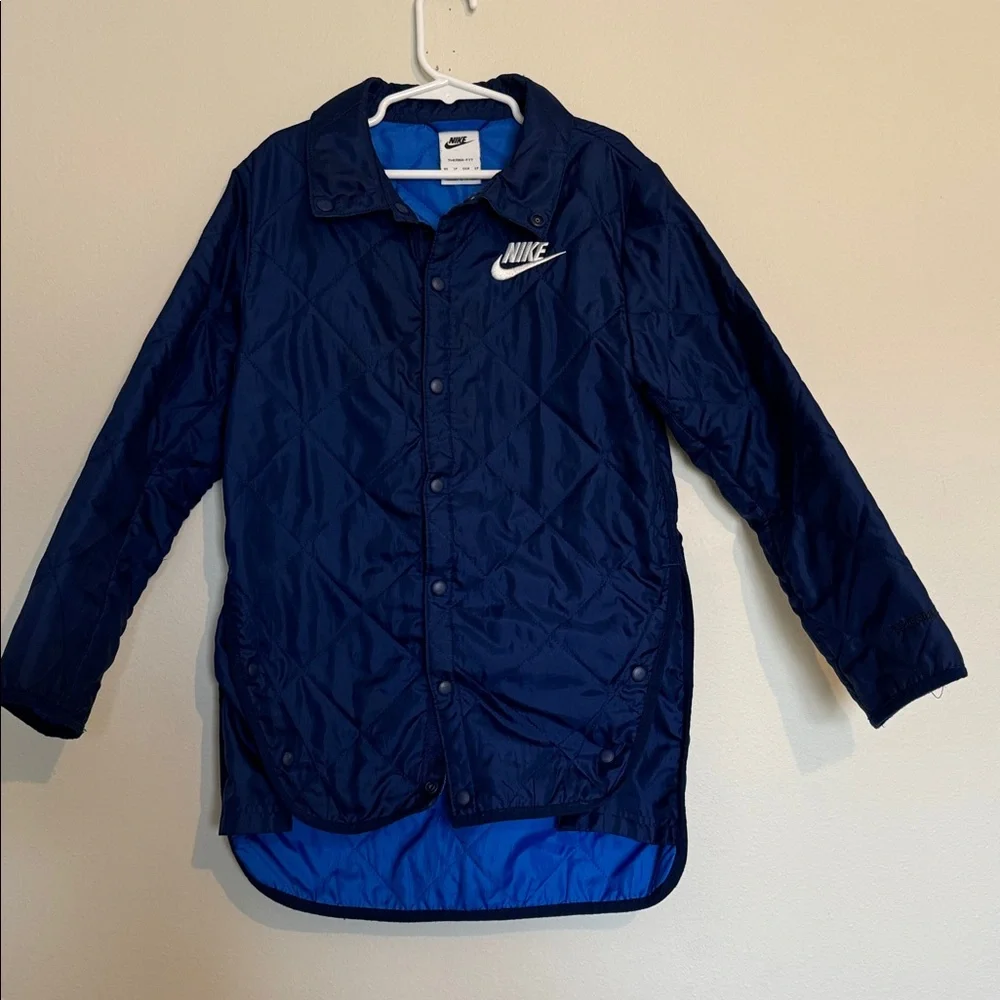 Nike Therma Fit Long Snap Button Jacket Quilted XS